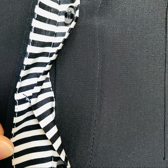 Diane Von Furstenberg DVF Black Collar Lorelei Long Sleeve Button Up Silk Blouse - Picture 7 of 15